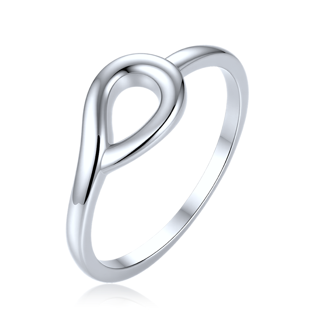 MINET Elegantní zvlněný stříbrný prsten vel. 54