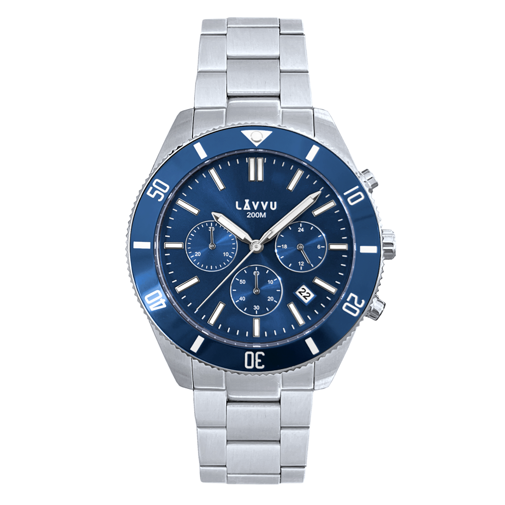 LAVVU Pánské hodinky Chronograph BRENNING s vodotěsností 200M 