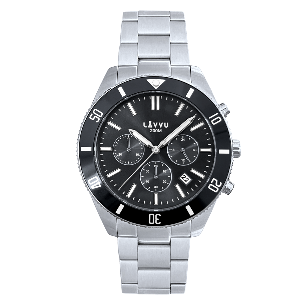 LAVVU Pánské hodinky Chronograph BRENNING s vodotěsností 200M 