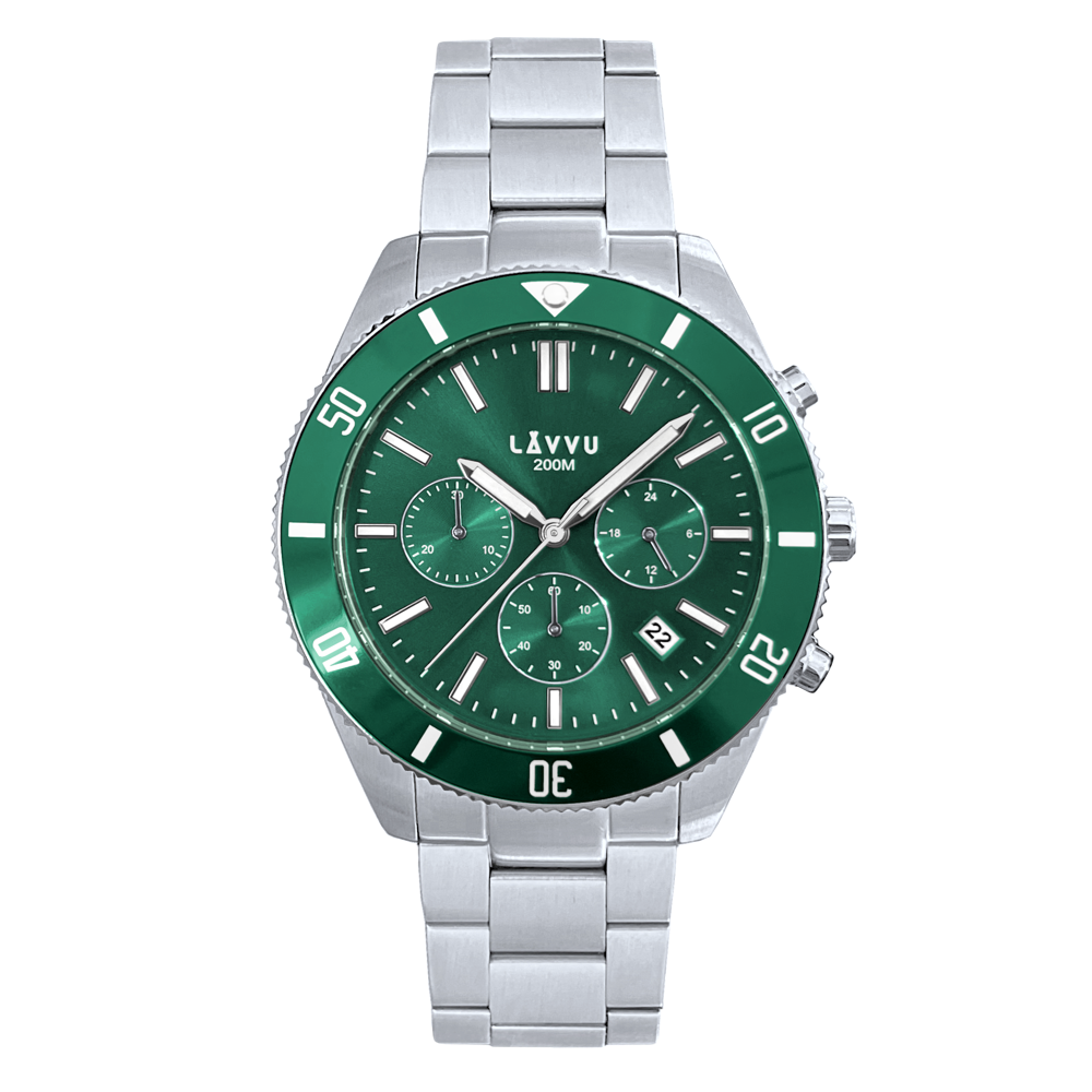 LAVVU Pánské hodinky Chronograph BRENNING s vodotěsností 200M 