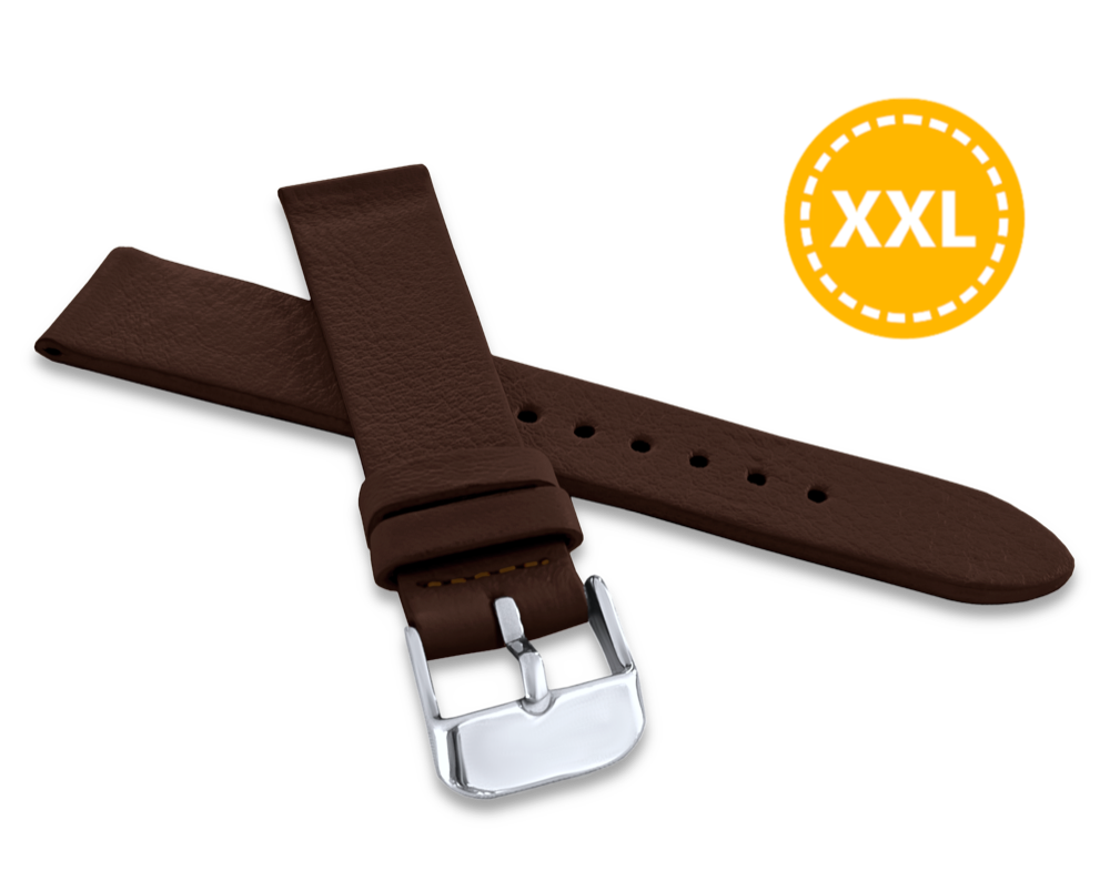 MINET XL Tmavě hnědý řemínek AGRA z luxusní kůže Top Grain - 18 - XL