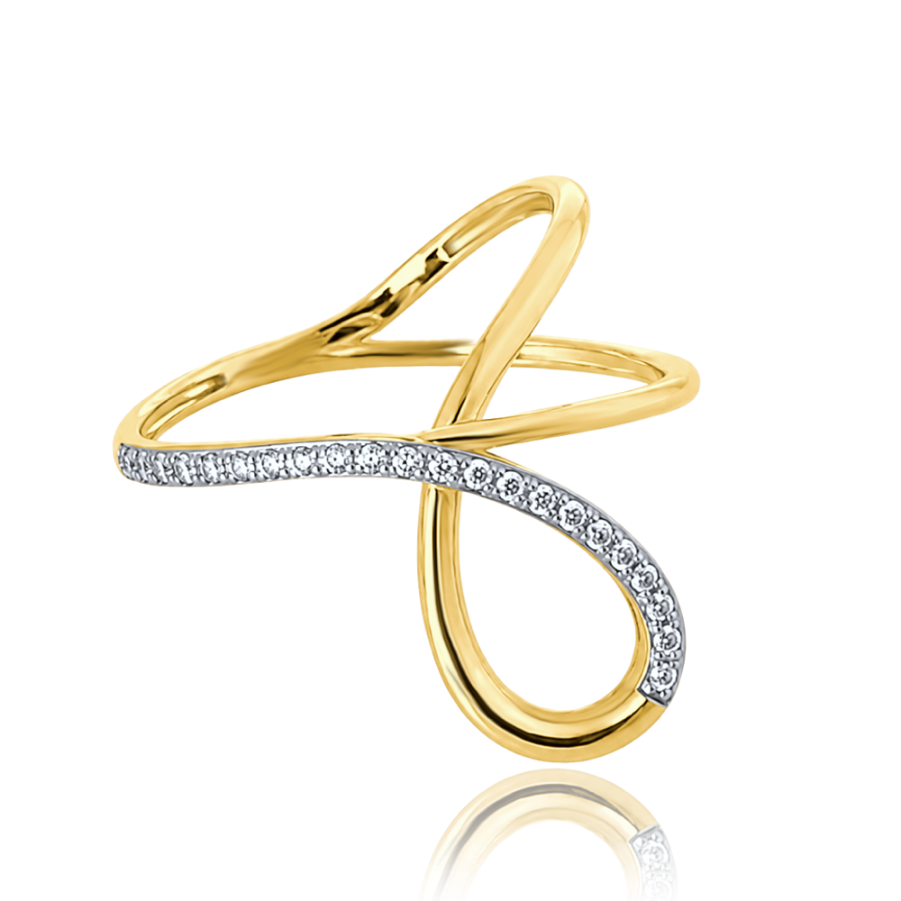 MINET Elegantní zlatý prsten se zirkonem Au